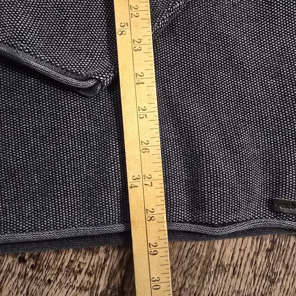 CARBON 2 COBALT Sweater Womens XL Gray Excellent Cotton Knit Pocket Raglan - Picture 7 of 7